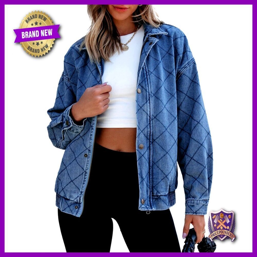 Oversized Denim Shacket Jacket Classic Chic Y2K Retro Stretch Casual Wear